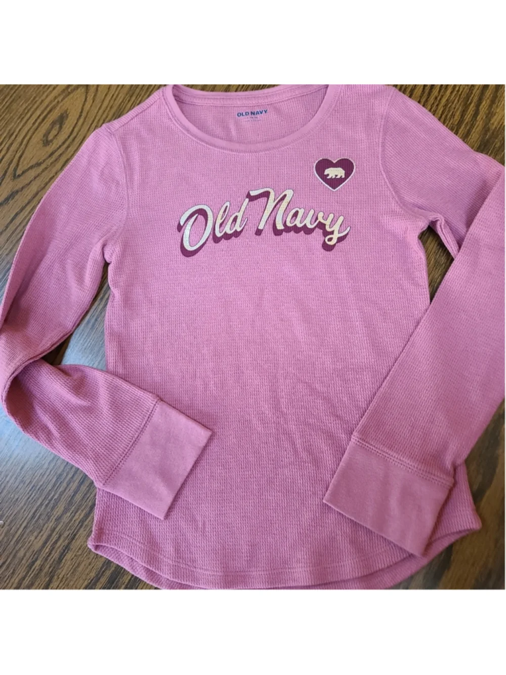 Girls Old Navy Pink Waffle Thermal & SO Skinny Floral Jeans Set Size 10 / L (10-